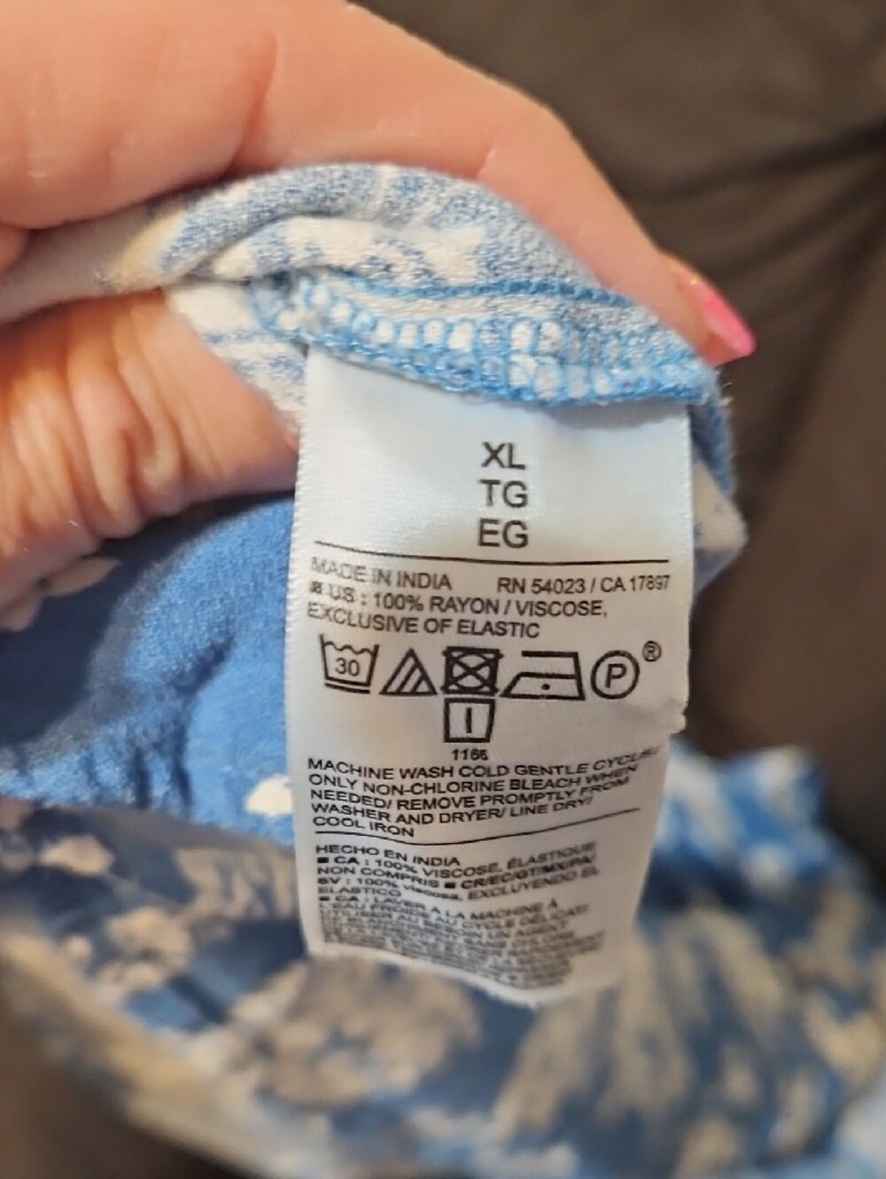 Old Navy Blue Floral Maxi Dress with White Print - Picture 8 of 8